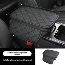 Almofada de apoio de braço para carro com estampa de pentagrama (1 Peça), disponível nas versões com e sem compartimento duplo, em Pu, ideal para guardar documentos, 30,5 cm x 20,3 cm, acessório para interior de carro. - Sem bolsos - Ver 6