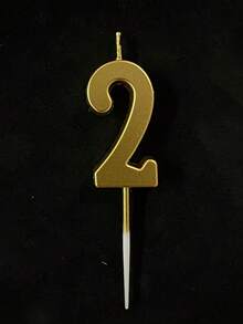 1 pezzo Candele numerate da 0 a 9 in oro carino, adatte per decorare torte di compleanno, celebrazioni di anniversari, ricordi di compleanni e altri eventi festivi - oro - Visualizzare 15