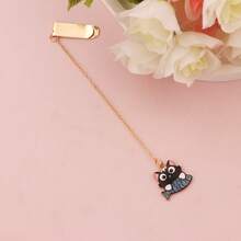 Metal Creative Bookmark, Cute Cartoon Cat Shaped Page Clip, Stationery Gift For Students - Cats Eating Fish Series - View 9