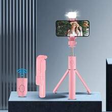 Professional Phone Tripod Selfie Stick With Fill Light, 40 Inch Extendable Wireless Remote Stable Anti-Shake, 360° Rotatable For Outdoor Vlogging Live Streaming, Gift For Women - 查看 11