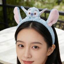 Miniso Băng đô cài tóc hình Stitch & Winnie the Pooh của Disney, 2 kiểu tùy chọn, thiết kế 3D dễ thương, chất liệu mềm mại, bông xốp, kiểu dáng cao ôm sát đầu để rửa mặt và trang điểm, băng đô cài tóc dễ thương khi đi du lịch và chụp ảnh (1 chiếc) - Nhiều màu - Xem 7