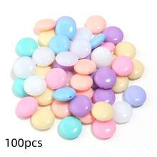 50-100pcs Vibrant Mixed Color Heart & Round Acrylic Beads, Large Hole, Suitable For DIY Jewelry Making Necklaces, Bracelets And Hair Accessories, Craft DIY Beaded Pens, Phone Chains, Keychain Making Decorative Accessories Beads - Multicolor - View 20