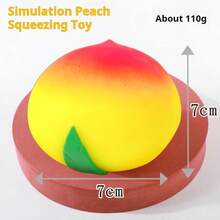 FIFA 逼真桃子挤压减压玩具，模拟桃子挤压球，办公减压工具 - 彩色 - 查看 8