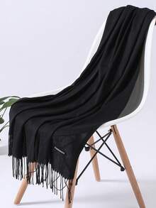1pc Women's Solid Color Fringe Lightweight Scarf, Minimalist Elegant Thin Soft Shawl, Beach Resort Sun Protection, Versatile Neck Wrap, Ideal Mother's Day Gift, Holiday, Travel Essential - Multicolor - View 6