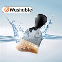Bàn chải vệ sinh xe hơi lông mềm, bàn chải cầm tay không làm trầy xước, lý tưởng để làm sạch bụi bẩn và các khe hở của cửa gió điều hòa ô tô, cửa sổ, bàn phím và sử dụng trong nhà, món quà Giáng sinh hoàn hảo. - A - Xem 2