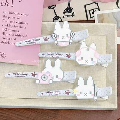 可爱兔子联名款兔子发夹，甜美百搭刘海夹，日常发饰，多款卡通兔子发夹，亚克力材质，甜美刘海夹，百搭日常发饰，送给朋友和女朋友的礼物