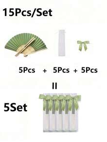 Bộ quạt cầm tay cưới 1/3/5/36/18/24/60 chiếc, kèm thiệp cảm ơn và túi quà, quạt cầm tay gấp màu xanh lá cây với túi voan và nơ, quà tặng cưới, quà tặng tự làm vui nhộn, trang trí nhà cửa, thích hợp làm quà tặng cô dâu, quà tặng phù dâu, vật dụng cần thiết cho ngày lễ, quà cưới, quà tặng ngày Nhà giáo, quà tặng tiệc độc thân, trang trí phòng, hoàn hảo cho các bữa tiệc, sự kiện và phụ kiện mùa hè. - xanh quân đội - Xem 14