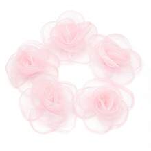 5pcs Burnt Edge Mesh Flower, 4.5cm 3D Floral Decor, For DIY Brooch, Bag Decoration, Wedding Corsage, Wristband, Necklace Flower, Clothing Accessories - Net Flower - View 17