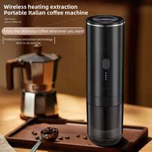 JFBONIN Cafetera eléctrica portátil 2 en 1, apta para coche, viaje y camping al aire libre - cafetera de cápsulas - Ver 1