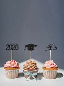 1/3/12pcs/SetCake Graduation,Graduation Cake Topper,Dessert Decorative Picks,Picks Birthday Party,For Back To School,Anniversary,Wedding,Birthday Party ,Celebration Events Decoration - One Size - View 7