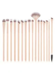 16pcs Makeup Brush Set, Easy To Apply Blush, Eyeshadow, Eyebrow, Contour, Lip Makeup Brushes, Beauty Tools - Multicolor - View 9