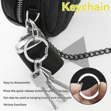 2pcs/5pcs/10pcs Minimalist Fashion Outdoor Spring Key Ring Open Loop, Polished Press-Button Key Carabiner, Suitable For Home, Car, Office Key Accessories - Multicolor - View 6