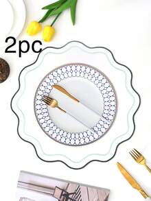 1/2/4 piezas Manteles individuales de tela bordada para fiestas, adecuados para decoración de mesa de boda, manteles de tela de estilo europeo minimalista y elegante para Navidad, Día de San Valentín, Acción de Gracias, Día de la Madre - Multicolor - Ver 29