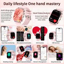LIGE Smartwatch: Batteria ad alta capacità da 380mAh, Resistente all'acqua, Previsioni del tempo, Monitoraggio dell'attività, Monitoraggio del ciclo mestruale, Notifiche di chiamata, Riproduzione musicale - Uno smartwatch sportivo multifunzionale ed elegante per uomini e donne - Visualizzare 6
