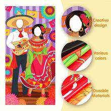 1pc Summer Mexico Couple Photo Frame, Party Theme Photography Backdrop, Mexico Theme Birthday Party Supplies, Mexico Decor, Photography Backdrop Decor, Yard Decor, Party Decor - A - View 4