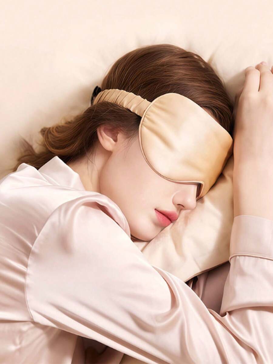 丝滑睡眠眼罩,透气亲肤,男女通用,适合学生、办公室小憩、旅行,可调节绑带,舒适透气,缓解眼部疲劳,必备睡眠配件 - 多款 - 查看 1