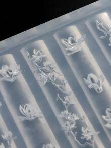 Khuôn làm móng hình hoa mộc lan 3D, dụng cụ làm móng silicon tự làm, khuôn thiết kế cánh hoa cho móng tay. - Trong sáng - Xem 4