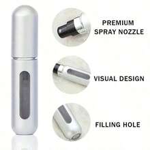 1pcs Refillable Perfume Atomizer Spray Bottle, Single Pack, Shiny Pink Fragrance Bottle Sprayer Pump Storage Container For Travel, Living Room, Bedroom, Bathroom Home Decor, Wedding, Party, Birthday, Men's Gift, Mom Dad Friend, New Year, Accessory, Fun Gift - 隨機1件 - 查看 5