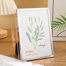 1pc Sturdy Stainless Steel Photo Frame, Suitable For Desktop Display Or Wall Hanging, Fashionable And Durable Frame, Home Decor, Holiday Gift, Available In Gold Or Silver Color - A - View 11