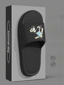 Japanese-Style Comfortable Home Slippers, Soft And Fitting To The Feet, Versatile Daily Home Slide Sandals - Black - View 5