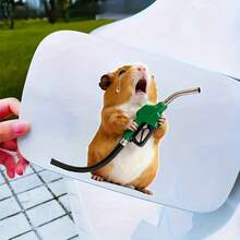 Crash Hamster Car Sticker, Suitable For Decorating Car Fuel Tank Cover, Easy To Apply, No Residue, Self-Adhesive - A - View 1