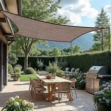 1 pieza Red de sombra resistente a los desgarros, con bordes reforzados, tela de sombreado solar, red de aislamiento térmico de alta densidad, protección solar y anti-nieve, adecuada para balcón, patio, campamento de autocaravana, decoración de valla de privacidad - Multicolor - Ver 3