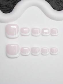 14片/套 手工制作 Y2K 时尚美甲贴片，乳白色和白色法式贴片设计，适合派对、舞蹈、日常佩戴，包含工具，是送给女性和女孩的绝佳礼物（含4片备用贴片） - 彩色 - 查看 1