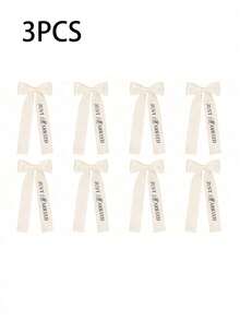 1/2/3 chiếc ruy băng trang trí chai sâm panh bằng polyester, nơ trắng dùng để gói quà, thích hợp cho lễ cưới, tiệc sinh nhật và các dịp khác, cần người dùng tự thắt nơ. - nhiều màu - Xem 11