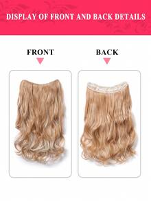 Tóc giả dài 24 inch, 4 kẹp, màu vàng óng ánh - Sợi tổng hợp "Đường nối vô hình". Thanh lịch, đa năng, phù hợp cho công sở hàng ngày, lễ hội âm nhạc, cosplay và du lịch. Thiết kế nửa đầu hình chữ V, được làm từ sợi tổng hợp dệt máy. - Vàng - Xem 4