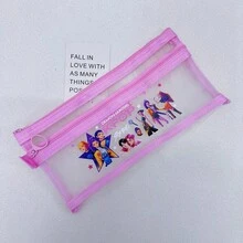 Hasbro 猎巫队双层网眼铅笔盒，透明卡通文具袋，化妆品收纳袋 - 彩色 - 查看 8