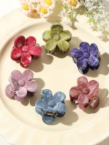 6 chiếc kẹp tóc hoa màu macaron nhuộm tie-dye, kiểu dáng nhẹ nhàng dành cho bé gái, phù hợp cho đi học, tụ họp thường ngày, dã ngoại mùa xuân, búi tóc, buộc tóc cao và các kiểu tóc khác, phụ kiện tóc đa năng cho bé gái. - Nhiều màu - Xem 4