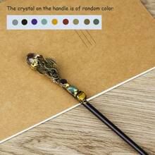 1pc Crystal Wand, Handmade DIY Wand, Cosplay, Halloween Scepter, Witch Cane, Crystal Scepter Divination Magic Wand Spirit Healing Gemstone Energy, Magic Positive Energy Crystal Wand, Spiritual Home Decor, Suitable Birthday/Halloween Gift - Multicolor - View 17
