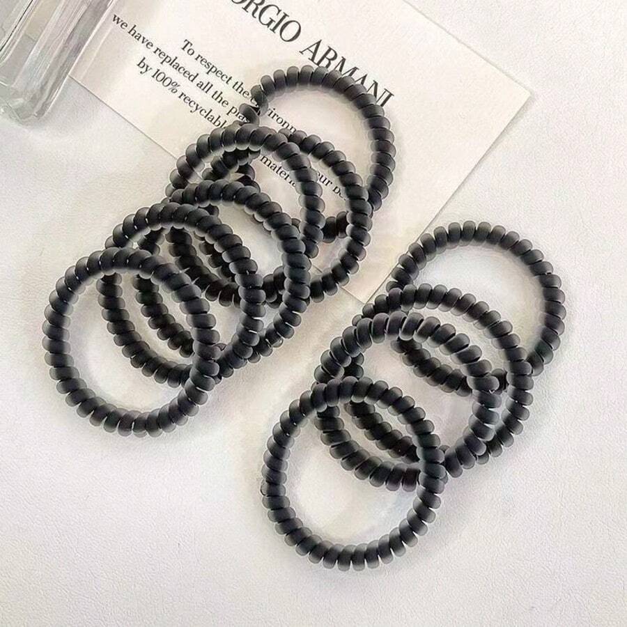 10 chiếc dây buộc tóc co giãn mờ trong suốt, kiểu dáng tối giản, bền chắc, độ đàn hồi cao, dùng cho tóc đuôi ngựa dành cho nữ. - Nhiều màu - Xem 1