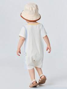 mini bala Baby Romper, Soft Quick-Dry Anti-Bacterial Cute Outdoor Crawling Outfit 2026 - 象牙白 - 查看 3