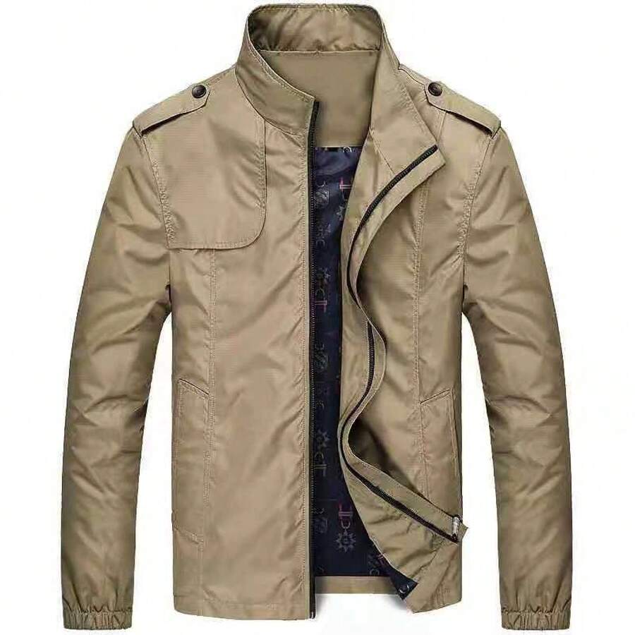 Men Sports Jackets - Khaki - View 1