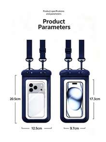 防水手機殼附掛繩，相容 iPhone 15/14/13/12/11 Pro Max，水下防水手機殼適用於游泳、海灘手機防水袋、運動袋、休閒旅行、度假、夏季游泳袋、假期用品、海灘配件、泳池浮床 - 雙鉤防水袋 - 查看 9