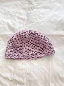 1 pièce Chapeau tricoté fait main, style mode décontracté Y2K, couleur contrastée, aéré et creux. Convient pour la sortie, la photographie, le port quotidien, chapeau de seau, été, plage - creux - Voir 13