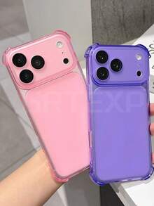 Funda suave mate de color caramelo translúcido a prueba de golpes con protección de lente de silicona TPU para iPhone 17 Pro Max 17 16 15 14 13 12 Pro Max - Blanco - Ver 10