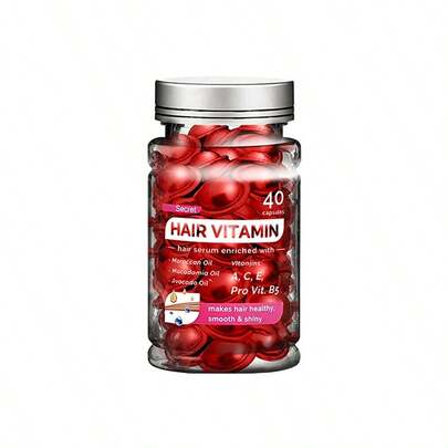 Tmomnky 40 cápsulas de suero para el cabello, enriquecidas con vitaminas A, C, E, Pro B5, aceite de argán marroquí y aceite de aguacate, unisex, sin enjuague, adecuado para todo tipo de cabello