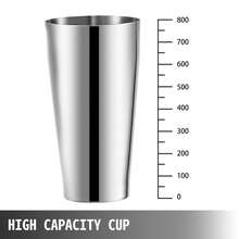 Kit para hacer batidos, máquina para hacer batidos eléctrica de acero inoxidable, máquina para hacer batidos de 180 W, máquina para hacer batidos clásica de doble cabezal con vaso de 800 ml, máquina para hacer batidos plateada, 2 velocidades ajustables - Plateado - Ver 7