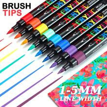 12-168 Colors Professional Acrylic Marker Pens, 1-5mm Soft Brush Tips, Vibrant Colors, Gift Box Packaging, Large Capacity Ink, DIY Planner Brush Pens Set, Back To School Gift For Students And Friends - Markers - View 3