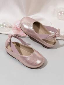 1 Pair Comfortable, Durable Casual Flat Princess Shoes, Suitable For Baby Girls Outdoor Wear - Pink - View 3