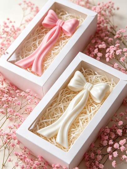 1pc Bow Scented Candle Gift | New Long Bow Candle, Handmade Soy Wax Creative Decorative Candle For Home Decoration, High-End Ornament, Photo Props, Gift For Woman, Wedding & Festival Party Favors Candles