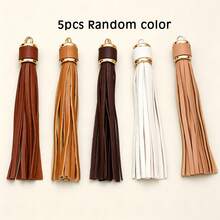 2026 New Colorful Long PU Leather Tassel Pendant, Women's Bag Charm, Cute Tassel Keychain Accessory, Suitable For Home Decor, DIY Clothing, Handbags, Bag Decoration, Keychains, Jewelry Accessories - Multicolor - View 12