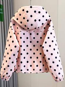 Áo khoác hè nữ, áo hoodie chấm bi thời trang, khóa kéo, kiểu dáng thường ngày đa năng có lớp lót, phù hợp cho mặc hàng ngày, phong cách đường phố, đi làm, nghỉ mát, mùa xuân. - Nhiều màu - Xem 7