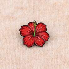 Ghim cài áo hình ếch ngộ nghĩnh cờ Puerto Rico, hoa đỏ, có thể dùng làm huy hiệu cài áo, phụ kiện quần áo, trang sức thời trang, quà tặng. - Đỏ - Xem 9