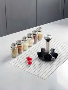 Bộ 6 lọ đựng gia vị xoay tròn kèm hũ thủy tinh và nắp thép không gỉ, giá đựng gia vị tiết kiệm không gian, hũ thủy tinh đựng gia vị có thể tái sử dụng với nắp rắc, thích hợp cho nhà bếp, mặt bàn, nấu nướng, làm bánh, gia đình và sử dụng hàng ngày. - Nhiều màu - Xem 9