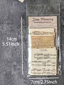 60pcs/Pack Vintage English Music Score Scrapbooking Decorative Papers - 1 Set - View 5