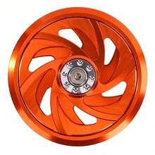 1pc Universal Colorful Rotating CNC Aluminum Alloy Motorcycle Engine Cooling Fan Cover - A - View 12