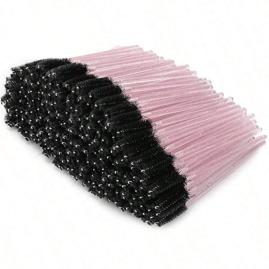 500/200/100/50 cái chổi chuốt lông mi dùng một lần màu đen, cọ chuốt mascara, cọ chải lông mi và lông mày mini, dụng cụ trang điểm